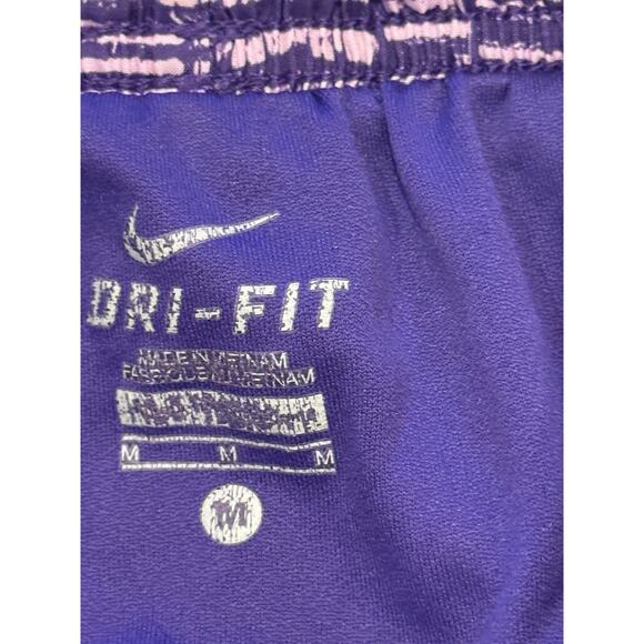 Nike Dri-FIT Running Shorts Women M Purple Abstract Print Lightweight - Picture 4 of 5